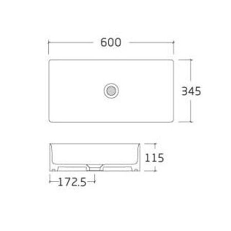 Раковина-чаша Bronze de Luxe Scandi 60 6145-DGM Черная матовая