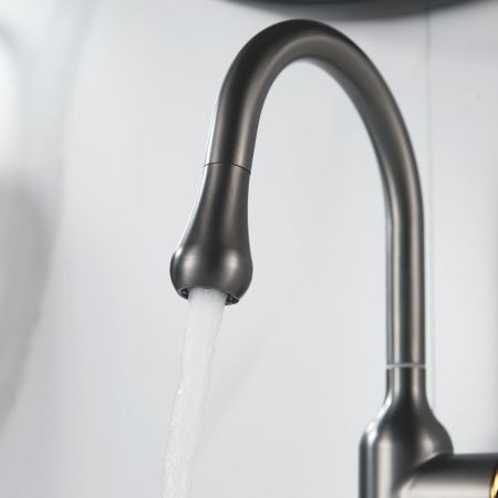 Смеситель для раковины Raffine F101T, оружейная сталь, артикул F101T