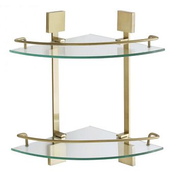 Полка угловая стеклянная Savol S-065322C, бронза