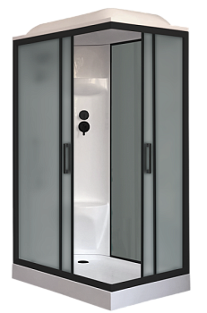 Душевая кабина Royal Bath  RB 8120HP6-GC-BL (серое/матовое) левая