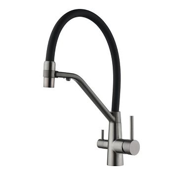 Смеситель для кухни с подключением к фильтру Fmark FS1462-Q01, графит