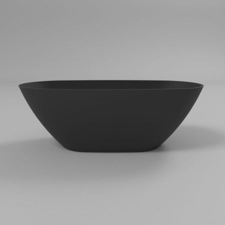 Ванна WHITECROSS Onyx D 160x75 (черный мат) иск. камень, артикул 0207.160075.201