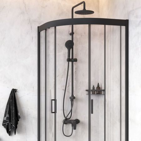 WK90EM Gem Комплект ограждение 80*80, 1/4 круга, черный, артикул WK90EM