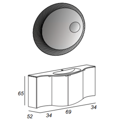 Мебель для ванной CEZARES RIALTO 138, артикул 55220