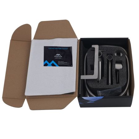 Гигиенический душ со смесителем и держателем туалетной бумаги FASHUN A57703, сатин