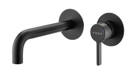 Смеситель Vessel скрытого монтажа д/умывальника, черный, артикул: VSL28B