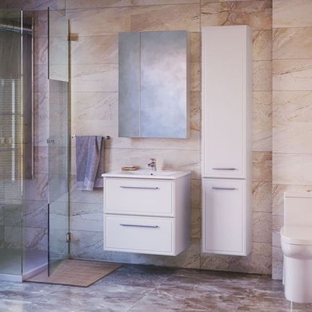 Зеркальный шкаф Raval Quadro 60 Белый, артикул Qua.03.60/W