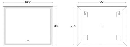 Зеркало с подсветкой ART&MAX MONZA AM-Mon-1000-800-DS-F, артикул AM-Mon-1000-800-DS-F