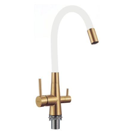 Смеситель для кухни с подключением к фильтру Fmark FS1062-C02, матовое золото