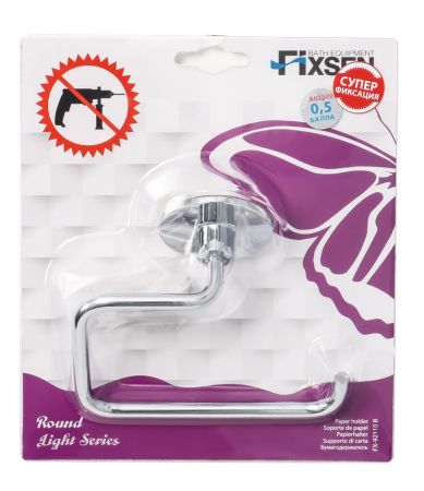 Держатель для туалетной бумаги FIXSEN ROUND FX-92110B, хром, артикул FX-92110B