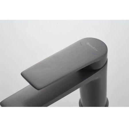 Cмеситель для раковины Knotlor KN-60/GM, оружейная сталь, артикул KN-60/GM