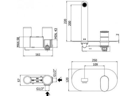 Смеситель для раковины Paffoni Candy CA105CR (с внутренней частью), артикул CA105CR