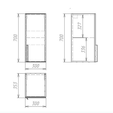 Полупенал Vind, 30, белый лак