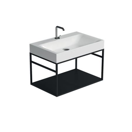 KERASAN Cento раковина 80х45 подвесная c 1отв под смеситель, белая, артикул 353301*1