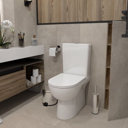 Унитаз напольный Maretti Sofia безободковый с микролифтом, SF10NBM50-844, белый, артикул SF10NBM50-844