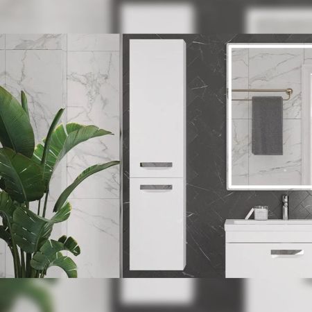 Пенал (35см) Velvex Estea pp.EST.35, белый матовый, артикул pp.EST.35 белый матовый