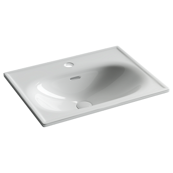 Раковина накладная Ceramicanova Сабо (Sabo) с отверстием под смеситель 600x460x130 белый