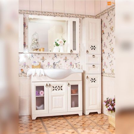 Комплект мебели для ванной Бриклаер КАНТРИ 105KP, бежевый, артикул КАНТРИ 105KP