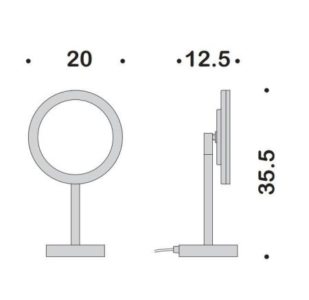 Colombo Complementi Зеркало косметическое, увеличение х3, цвет: хром, артикул B9750.CR