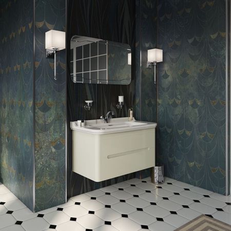 Kerasan Waldorf Раковина керамическая 100х55см, c 1 отверстием под смеситель, белая, цвет заглушки - хром, артикул 4142K1bi/cr*1