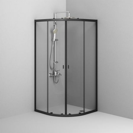 W88G-205-090BT64 X-Joy Twin Slide, Душевое ограждение без поддона, 90x90, профиль черный