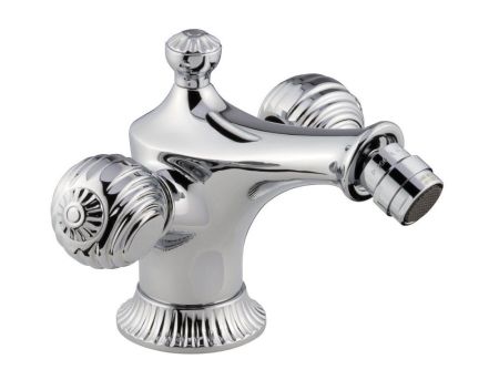 Emmevi The One Cloe, смеситель с донным клапаном для биде. Металлические ручки, цвет хром