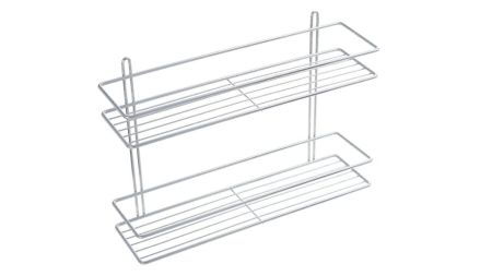 Полка Fixsen прямая двухэтажная цвет серый (FX-730-2), артикул FX-730-2