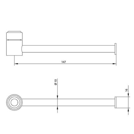 Bongio T Mix Держатель туалетной бумаги, 150х10 мм, цвет золото 24к.