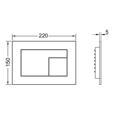 Клавиша смыва, TECE, TECEvelvet, назначение-для унитаза, ширина, мм-220, глубина, мм-5, высота, мм-150, тип смыва-двойной, тип управления-механический, материал-пластик с поверхностью FENIX, Soft touch с покрытием против отпечатков пальцев, цвет-Grigio Ef, артикул 9240734