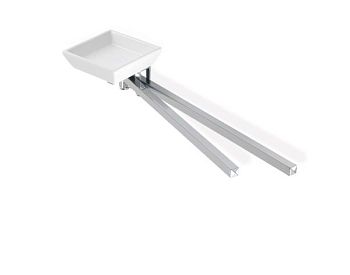 Stil Haus Urania, полотенцедержатель двойной поворотный + кер. мыльница, цвет хром - белая керамика