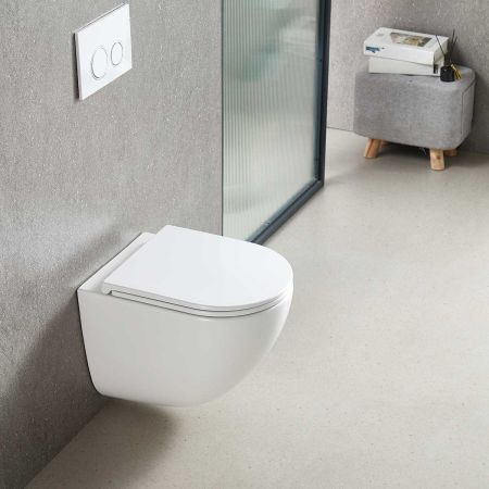 подвесные унитазы Vincea Унитаз подвесной Bien VT1-51T Tornado, цвет белый, ультратонкое soft-close сиденье,, артикул VT1-51T