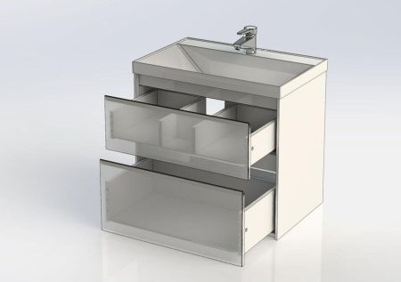 Тумба под раковину Aquanet Гласс 60 белый, артикул 00196961