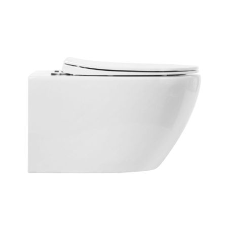 ELEGANT Унитаз подвесной безободковый с сиденьем в комплекте AM9316CHR/SC, артикул AM9316CHR/SC