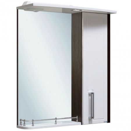 Зеркало со шкафом Runo Гранада 60 4620750022655 с подсветкой Венге Белое, артикул 4620750022655