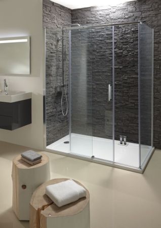 Душевое ограждение JACOB DELAFON CONTRA (90*) E22FC90-GA (хром), шт, артикул E22FC90-GA