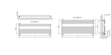 Cordivari Fujiko, полотенцесушитель водяной 595/1200, цвет хром, артикул 3551610131003
