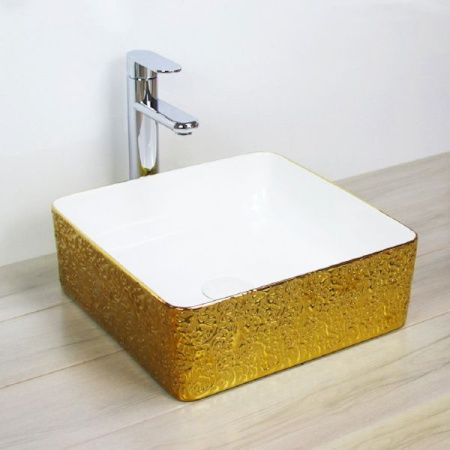 Раковина Melana 36 MLN-A430BF Белая, Золото