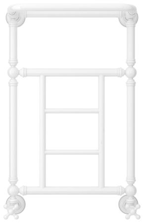 Полотенцесушитель, Сунержа, Ренессанс 1452, водяной, ширина, мм-400, глубина, мм-246, высота, мм-660, подключение-нижнее, мощность, Вт-206, материал-нержавеющая сталь, цвет-белый, артикул 12-0282-6640