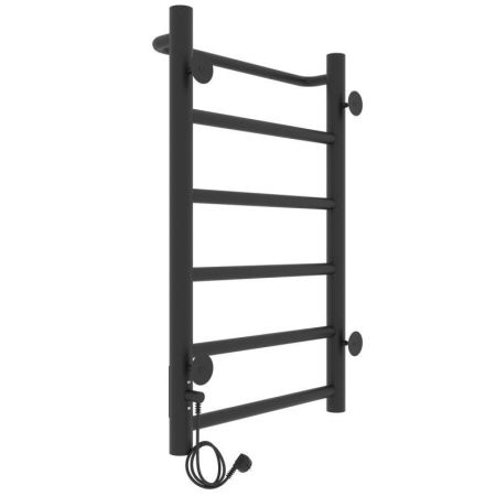 Полотенцесушитель электро "Прайм ЧКЧ П6 400*600", черный матовый, правый, артикул 73207593