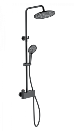 Душевая система с термостатом WONZON & WOGHAND MUSE Corno, Черный матовый (WW-B3110-MB), артикул WW-B3110-MB