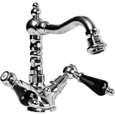 Смеситель для биде Cezares Diamond DIAMOND-BS2 черные ручки Хром Смеситель для биде Cezares Diamond DIAMOND-BS2 черные ручки Хром