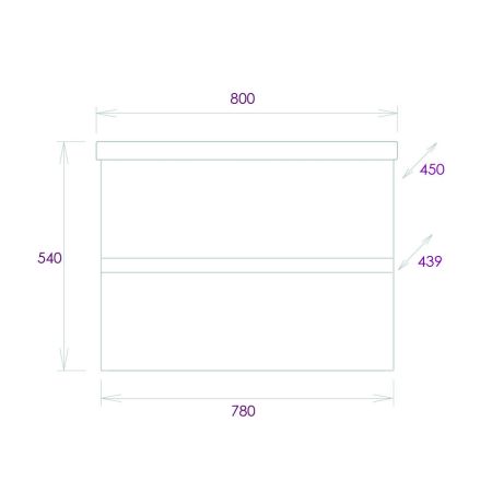 Тумба Onika Эвада 80 подвесная, белая (ум. Como 80), артикул 108058