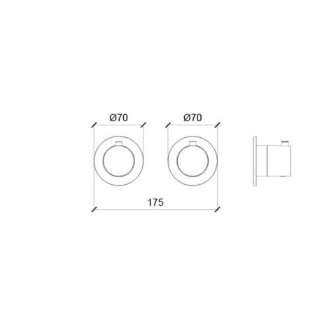 Смеситель для душа, Almar, Water Control Modular, тип открывания воды-вентильный, тип регулирования воды-термостатический картридж, монтаж-настенный встраиваемый, отверстия для монтажа-2, внутренняя часть-необходимо заказать, с переключателем на 2-3 полож, артикул E180132.HB