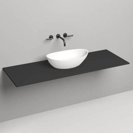 SALINI Столешница 1500х500х15 мм, из материалв S-Stone, цвет  матовый RAL 9011, артикул 200124MRF RAL9011