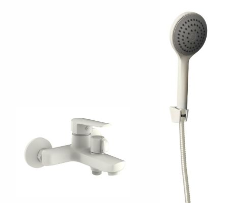 Смеситель Lagos White для ванны, с коротким изливом, c акс., артикул: LG54W, артикул LG54W