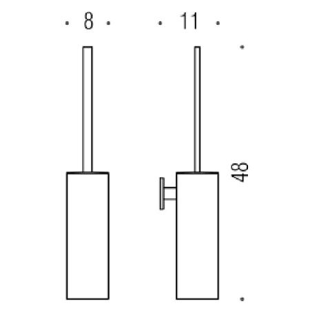 Colombo Look Туалетный ёршик, подвесной, пластик, цвет: белый матовый, артикул B1607.BM