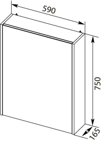 Зеркальный шкаф Aquanet Палермо 60 белый, артикул 00203939