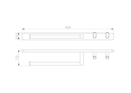 Кольцо для полотенец с 2 крючками WONZON & WOGHAND GRAFFITY, Брашированное золото (WW-9361-BG), артикул WW-9361-BG