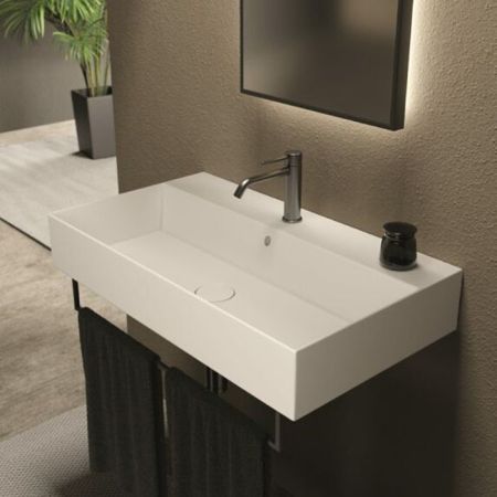 Раковина, Alice, Spy, ширина, мм-810, глубина, мм-460, высота, мм-135, тип установки-подвесной/накладной, отверстия для смесителя-1, с переливом, донный клапан-необходимо заказать, материал-керамика, вид грязеотталкивающего покрытия-Aliglaze+, без креплен