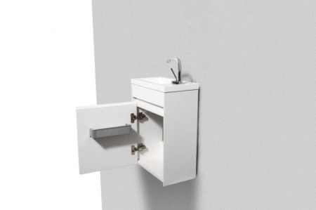 Мебель для ванной комнаты BELBAGNO PIETRA MINI-400, артикул PIETRA MINI-400-1A-SO-PT-L